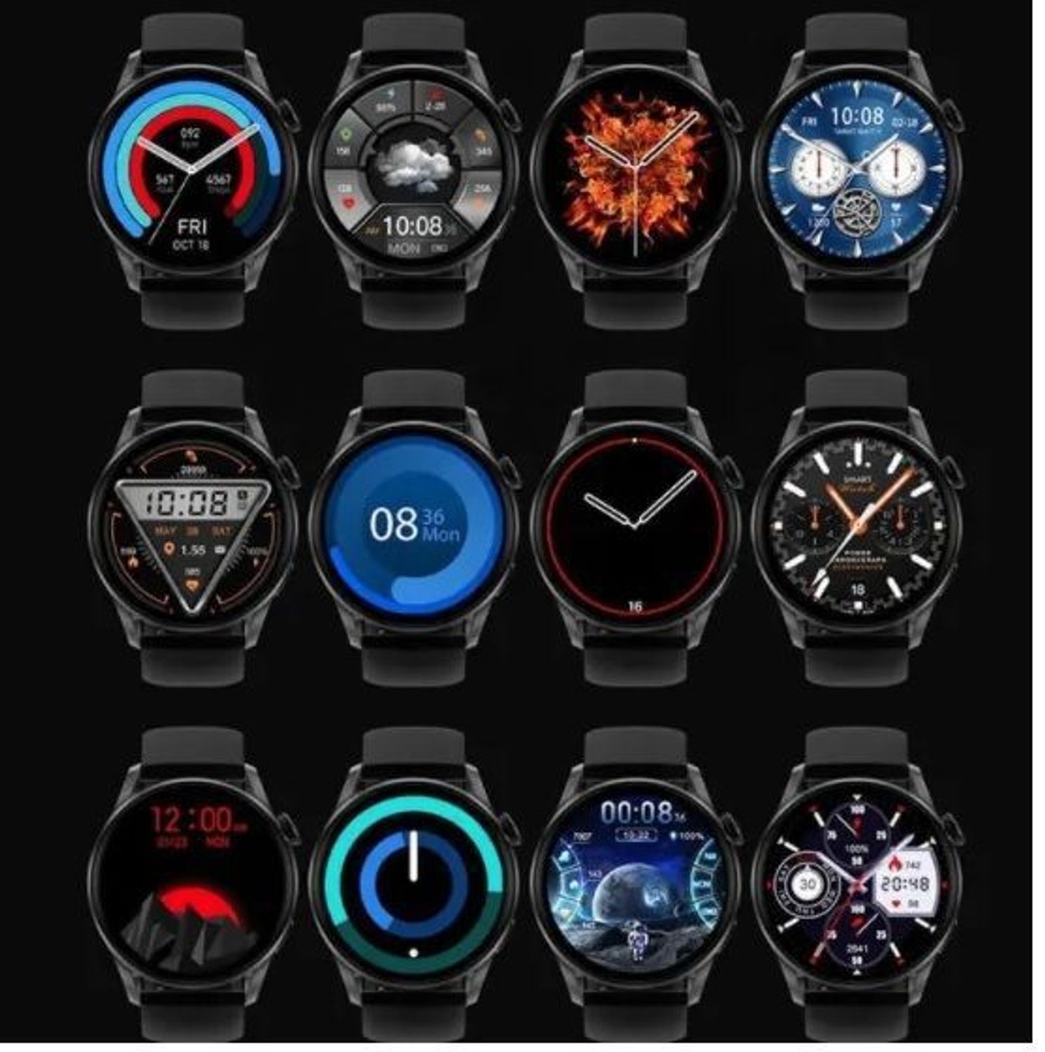Zegarek Smartwatch Hagen z wymiennym paskiem HD13..jpg